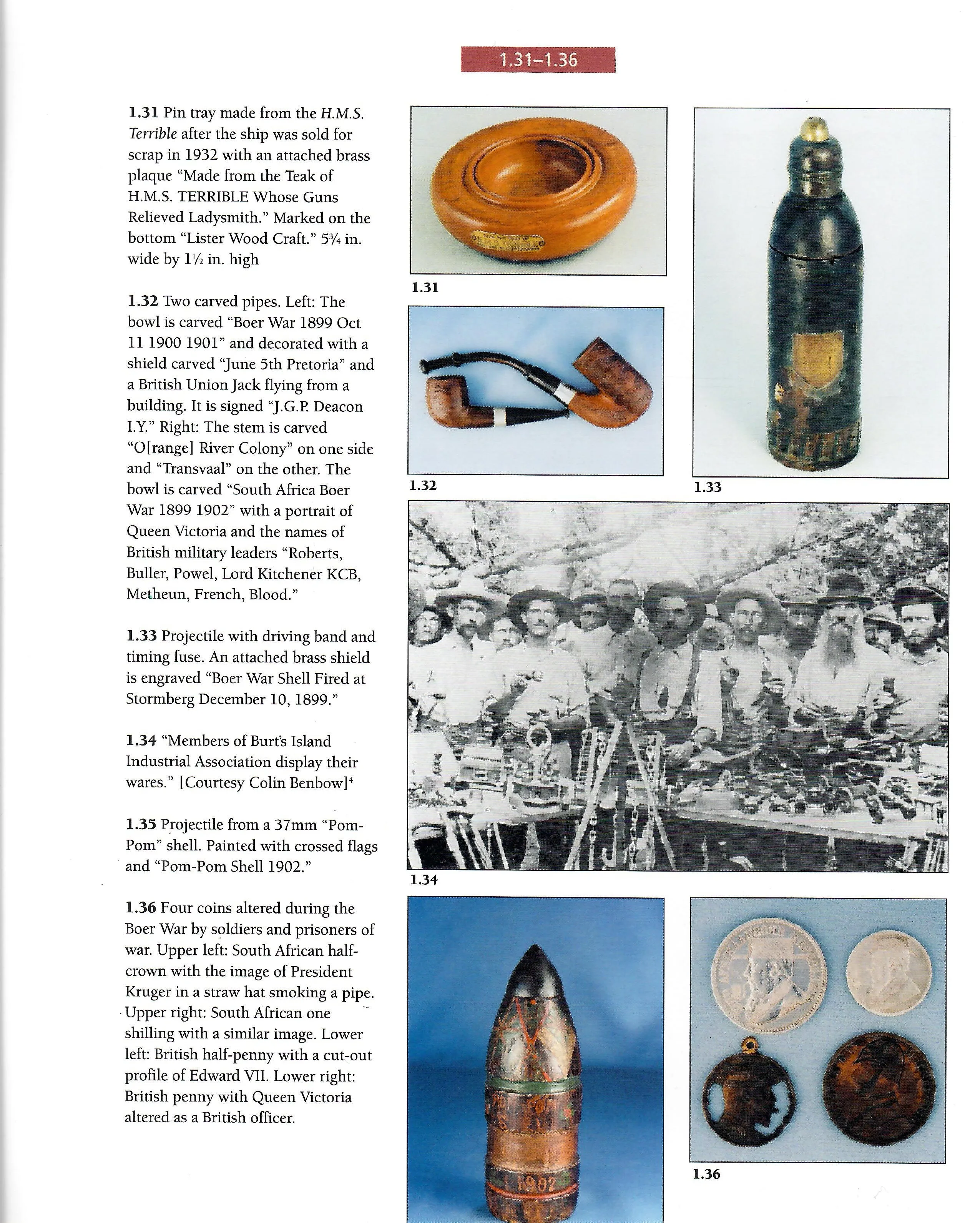 Original British Boer War Inert BL 15-Pounder Gun Shrapnel Projectile “Fired At Stormberg” - As Featured In Book “Trench Art, An Illustrated History” Page 20