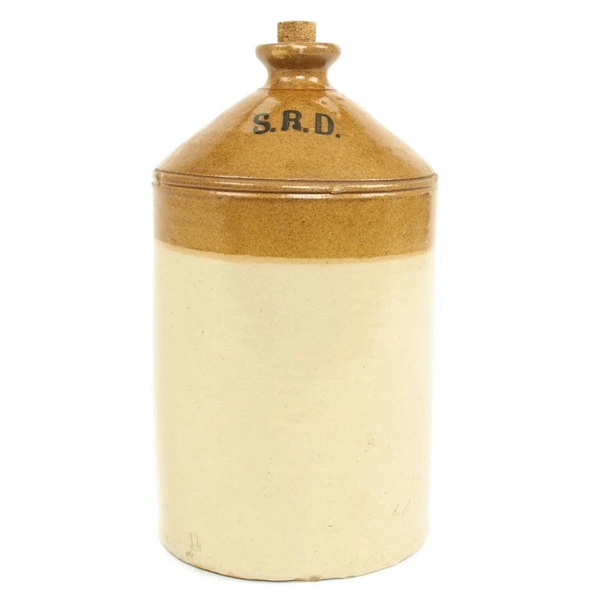 Original British WWI Military Issue S.R.D. Imperial Gallon Rum Jug by Doulton & Co. Ltd.