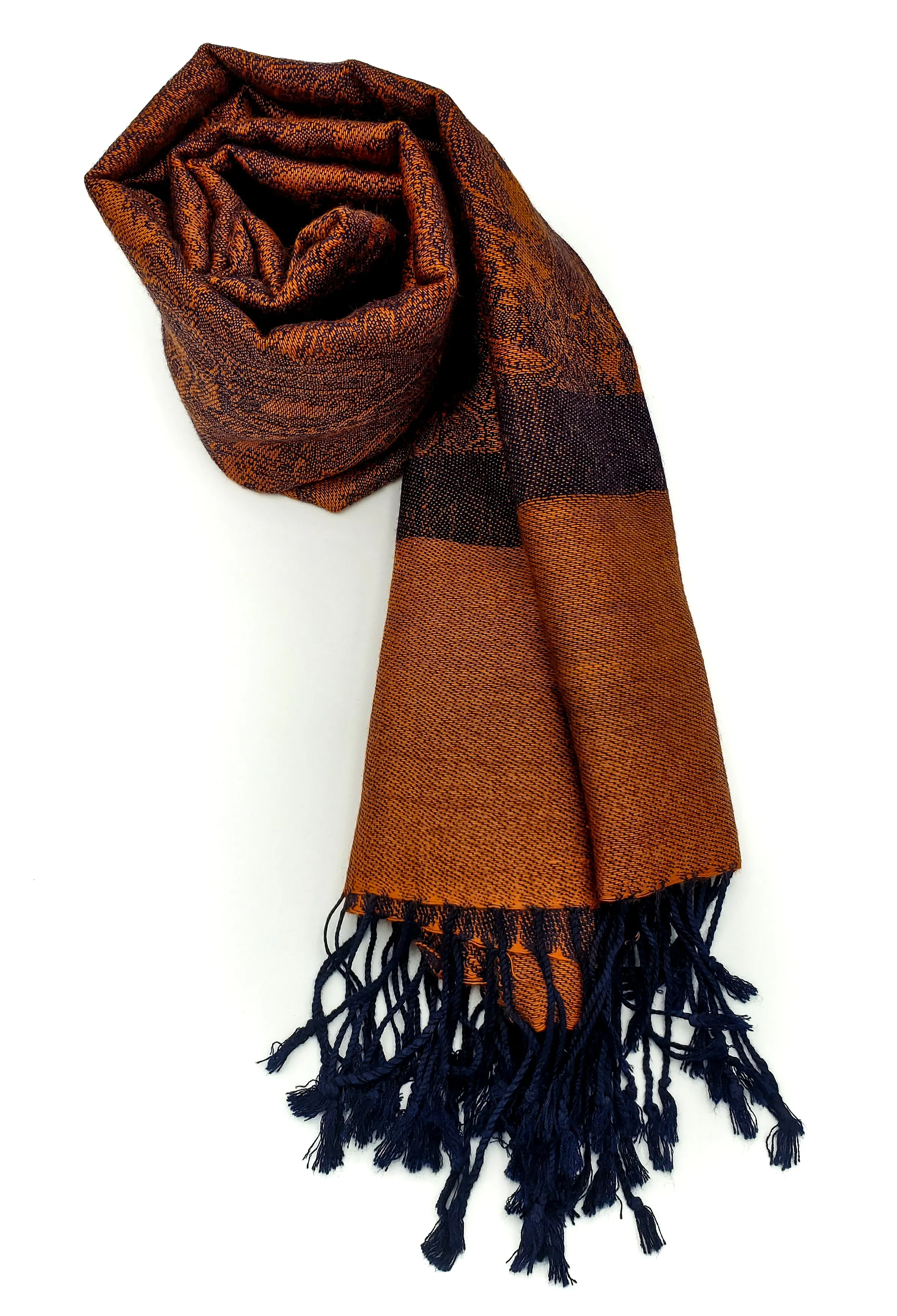 Pashmina Orange/Navy