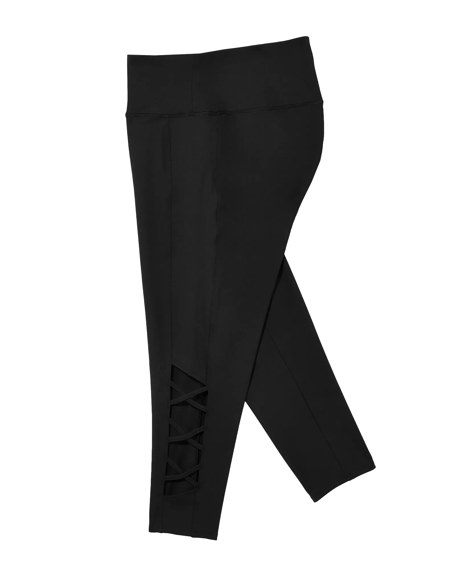 Penn Capri Tights with Mesh Cutout Details | Black