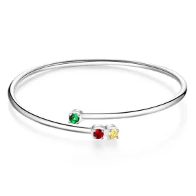 Personalized Bracelets with 3 Custom Birthstones