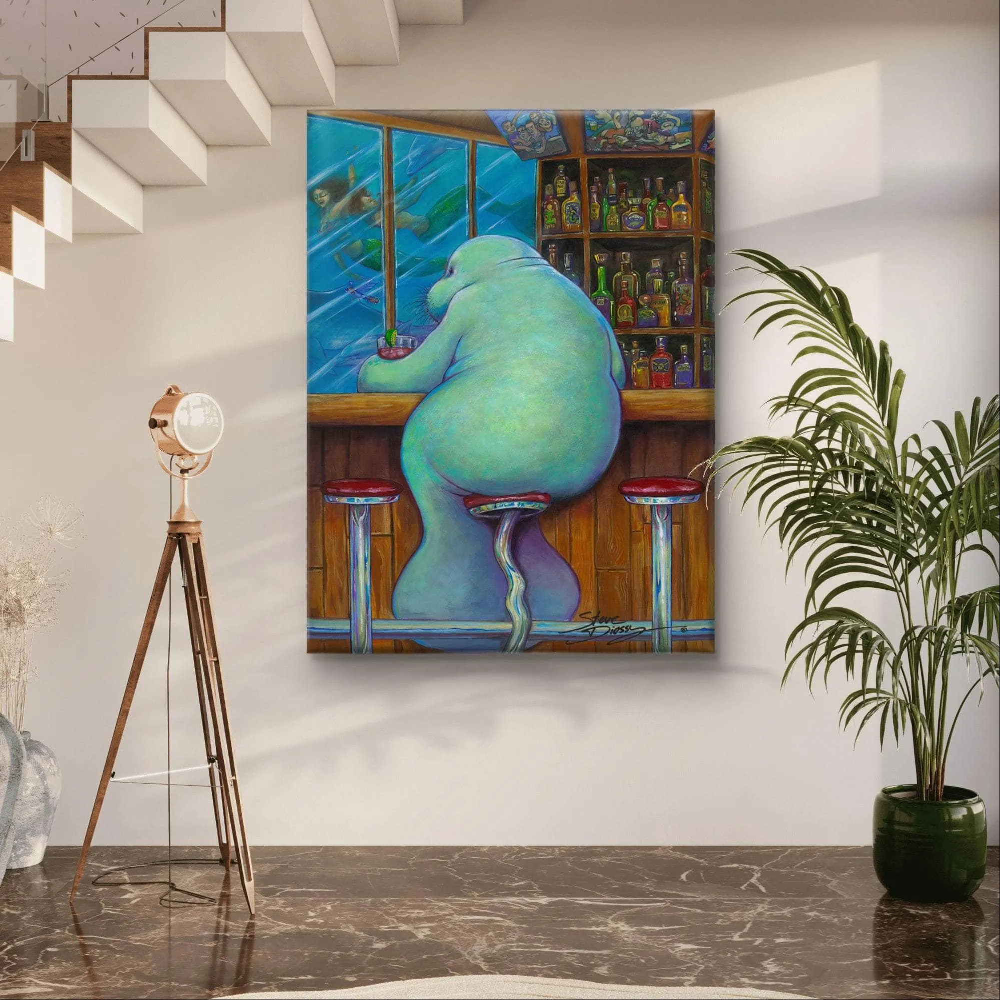 Pre-Order "Lonely Manatee" Limited Edition Canvas