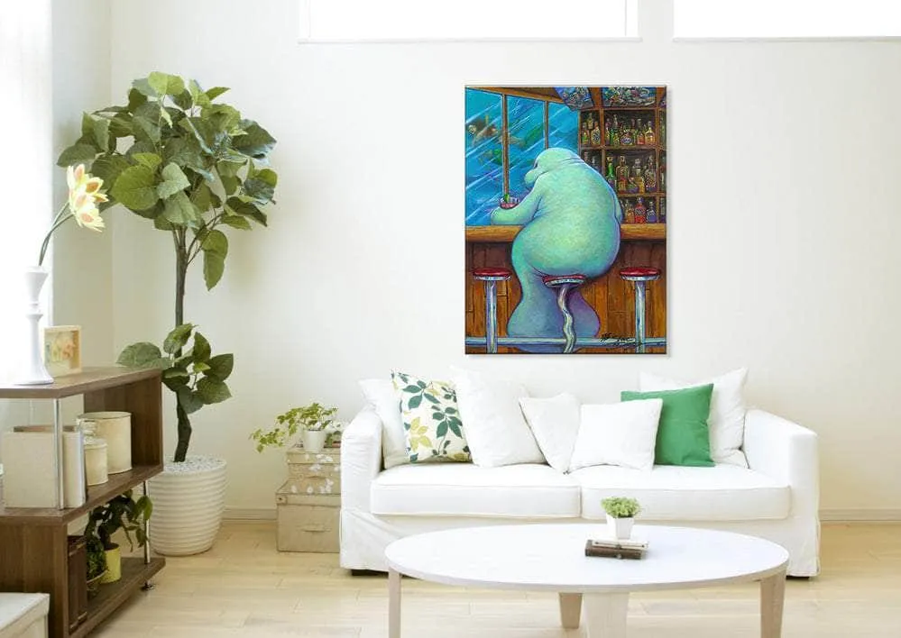 Pre-Order "Lonely Manatee" Limited Edition Canvas