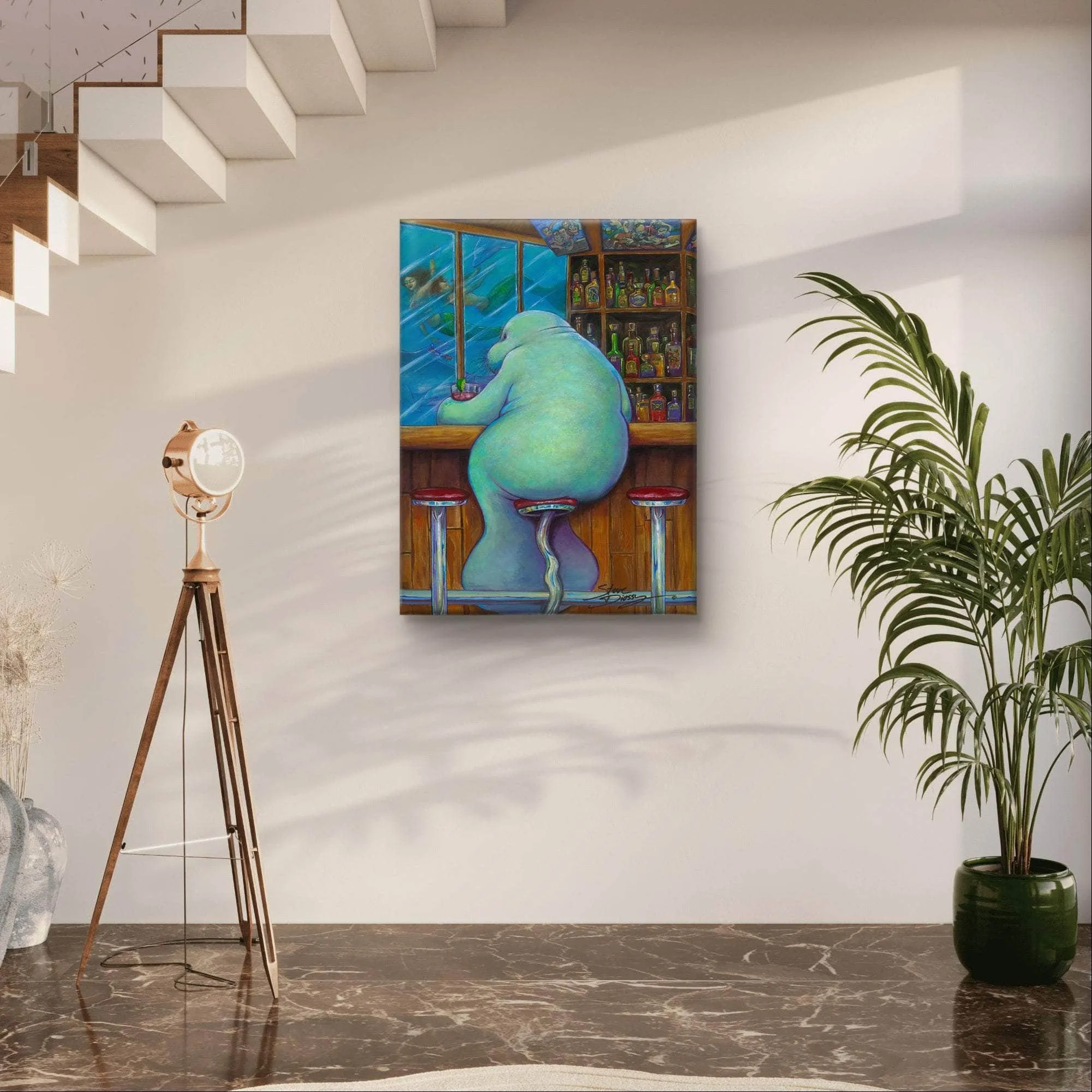 Pre-Order "Lonely Manatee" Limited Edition Canvas