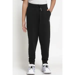 Red Tape Boys Black Solid Activewear Joggers