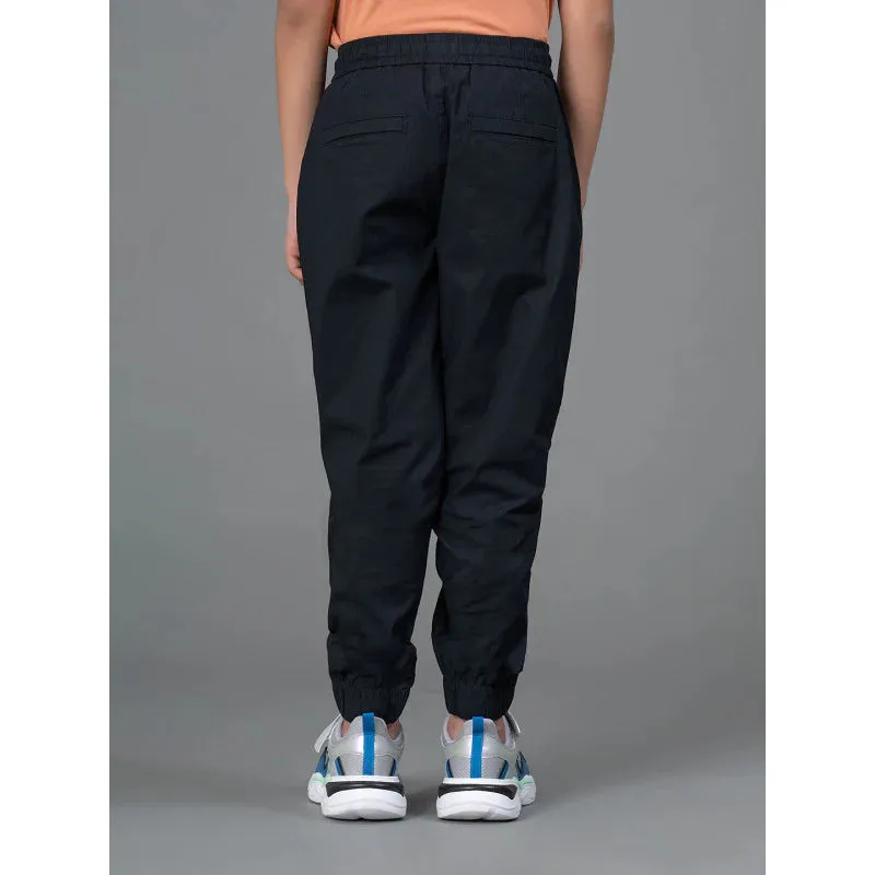 RedTape Boy's Joggers- Relaxing| Cotton| Black Color| Casual Fit| Front and Back Side Pockets.