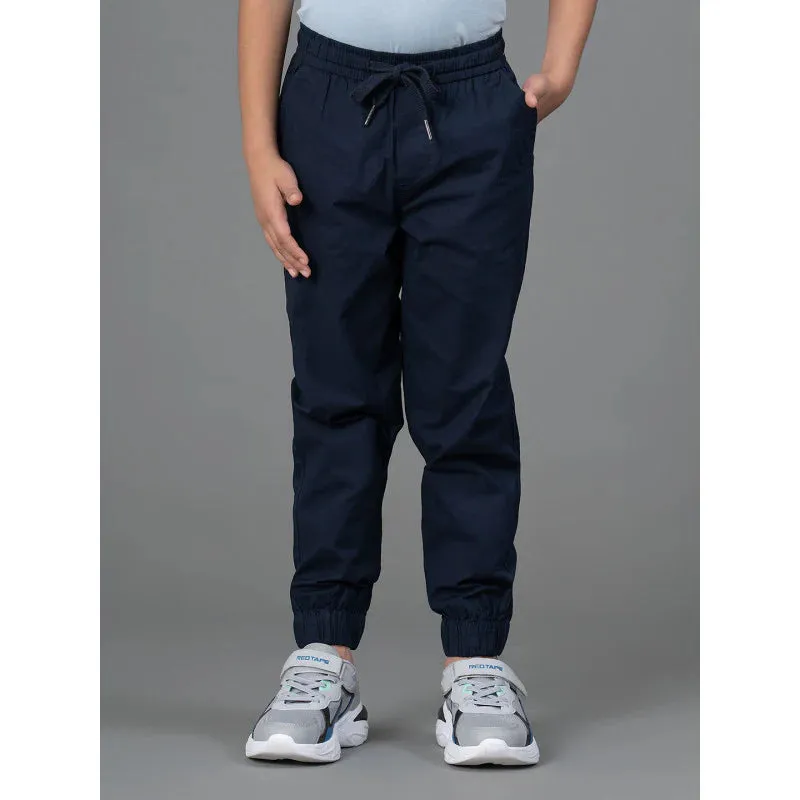 RedTape Joggers for Boy's- Comfortable| Cotton | Navy Color | Regular Fit | Front and Back Side Pockets.