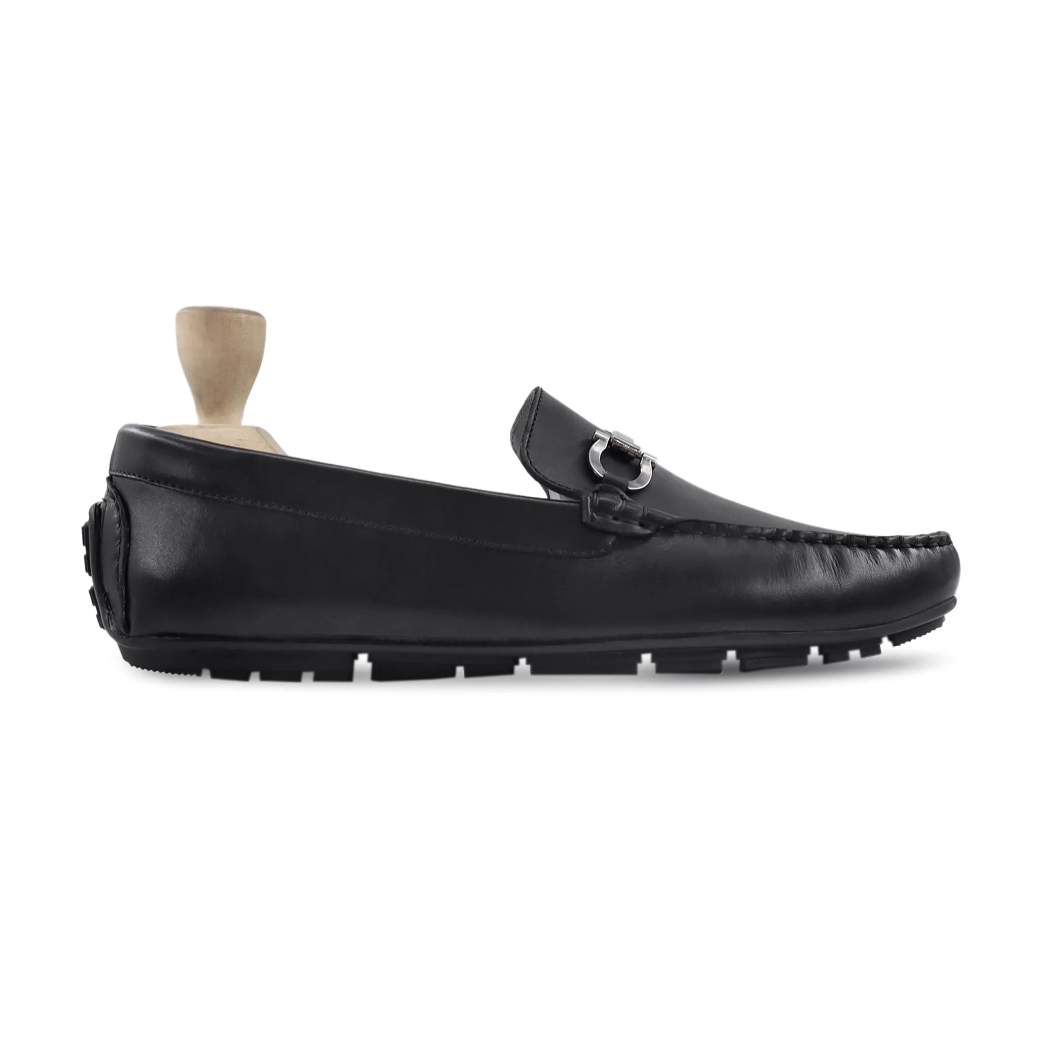 Rocio - Men's Black Calf Leather Driver Shoe