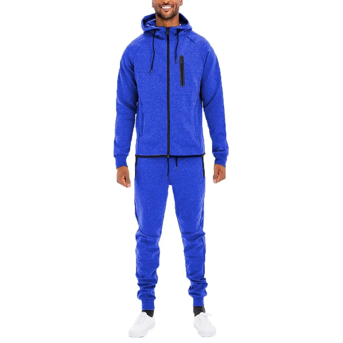 Royal Blue Dynamic Solid Sweat Set