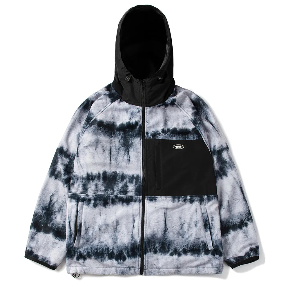 ROYAL FLEECE JACKET TIE DYE BLACK