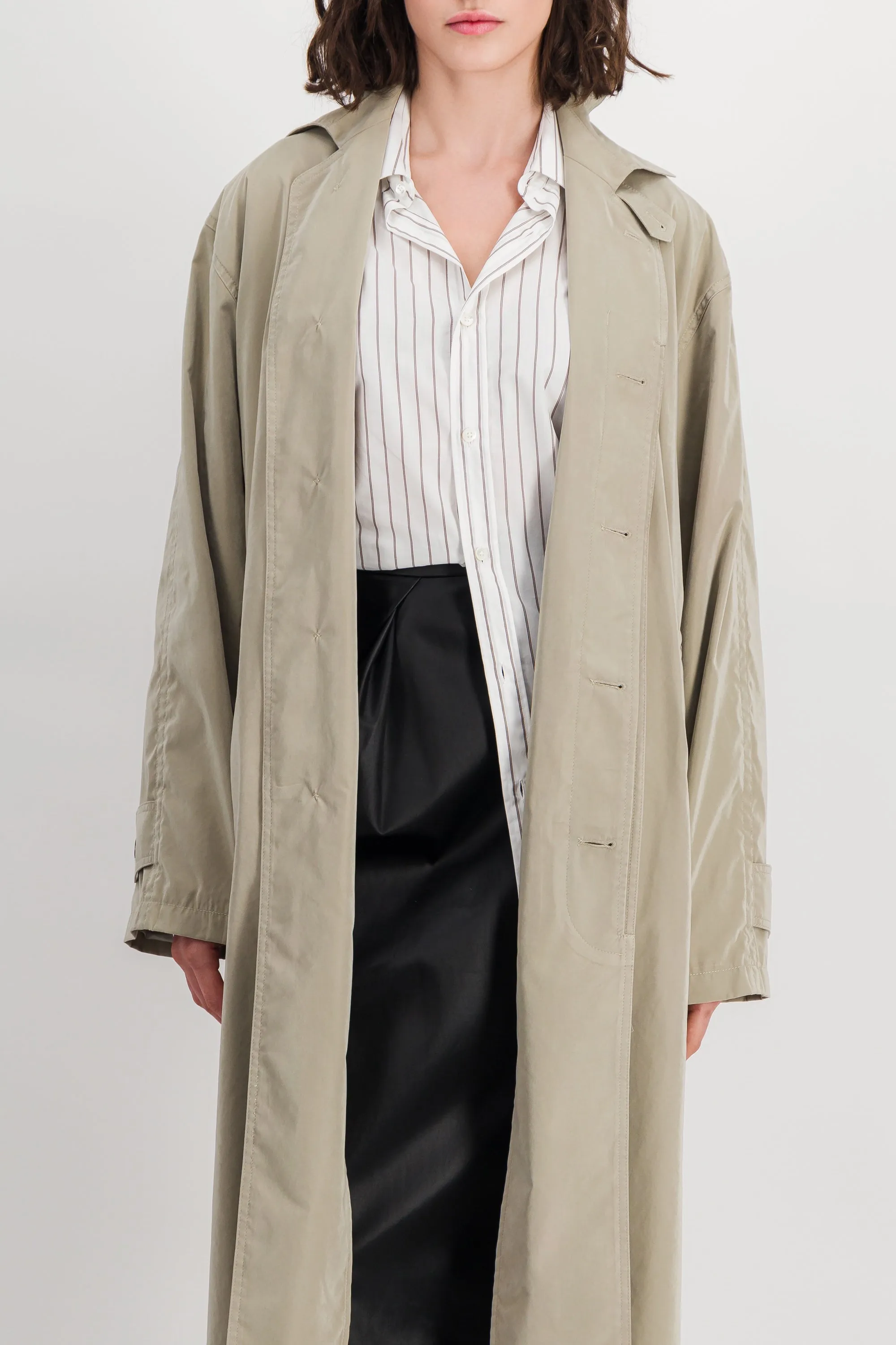 Sand fluid trench coat