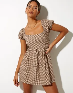 Saunder Skater Dress in Mini Gingham