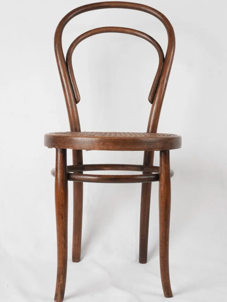 Set of antique French six bentwood bistro chairs