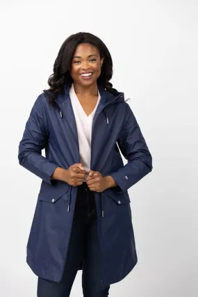 Soia & Kyo Sophie Waterproof Raincoat in Lapis