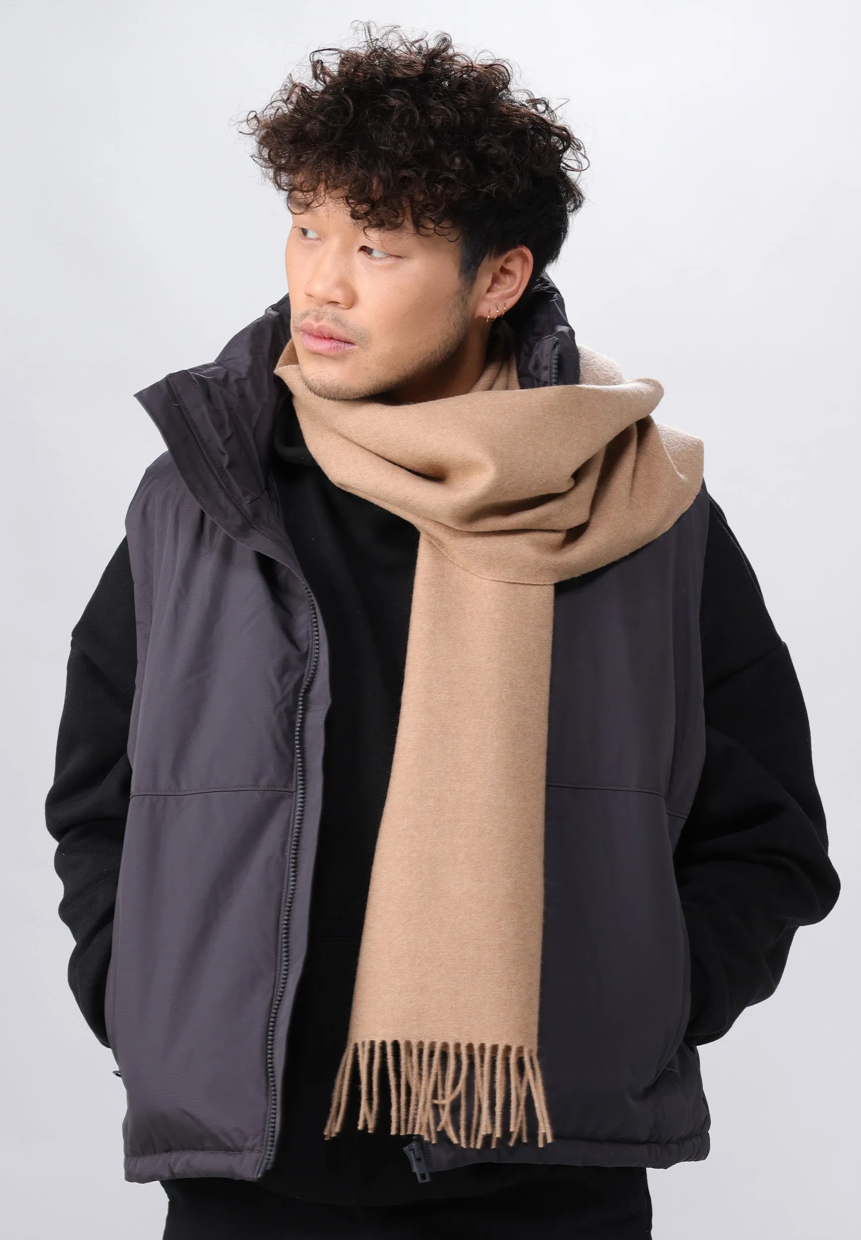 Solid Wool Woven Scarf