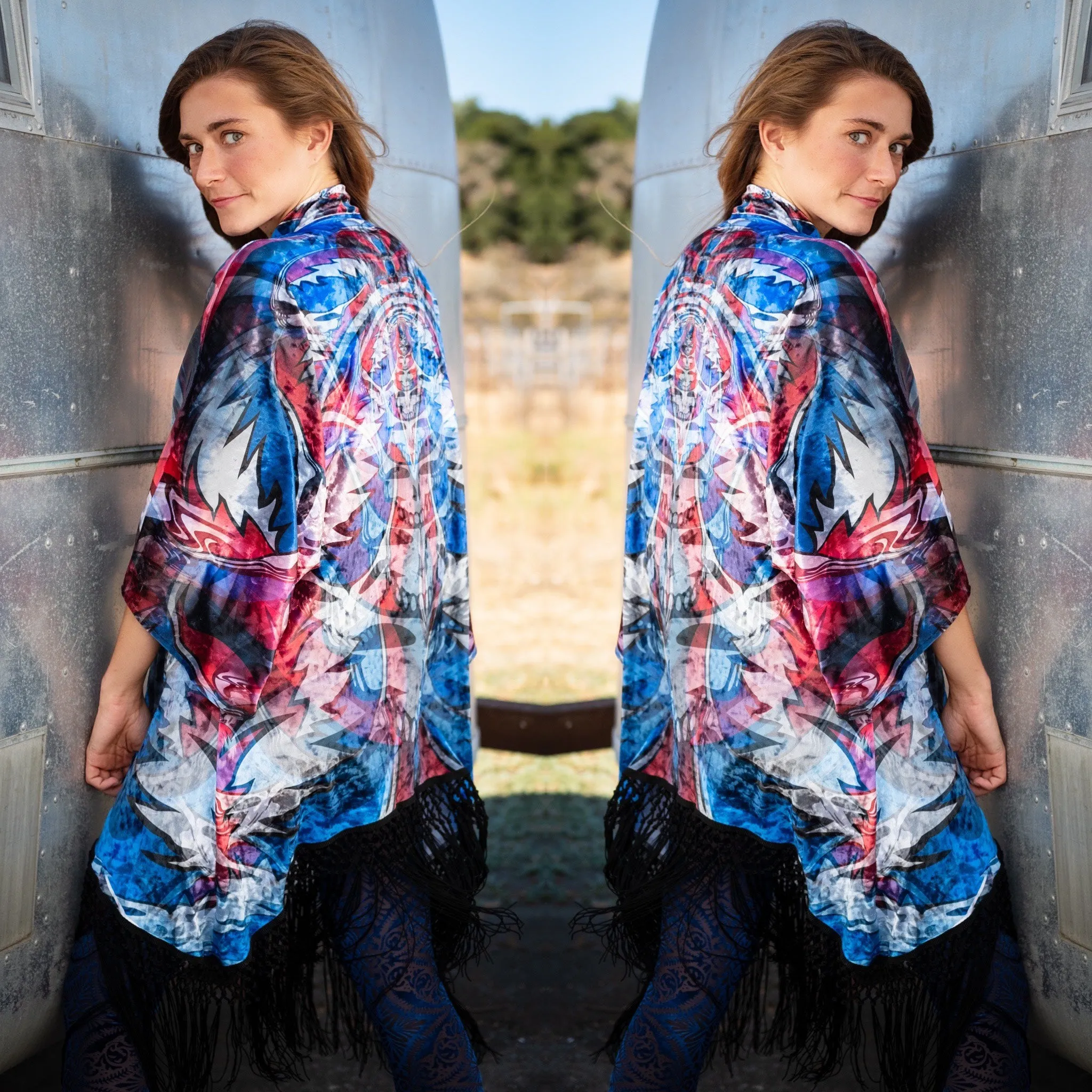 STEALIE SINGER VELVET GRATEFUL DEAD KIMONO (ONLY 1 LEFT!)