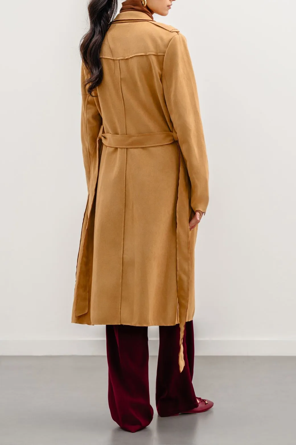 SUEDE TRENCH COAT