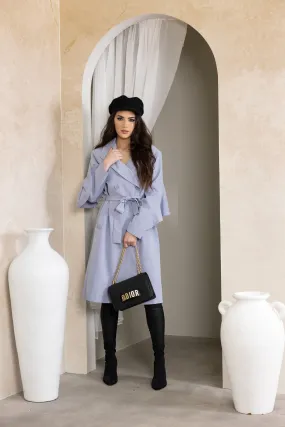 The Crescent Ruffle Back Trench Coat