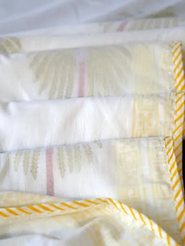 The Jaipur Wala Premium Hand Block Muslin Dohar, 3 Layers, Striped Edges (Double)