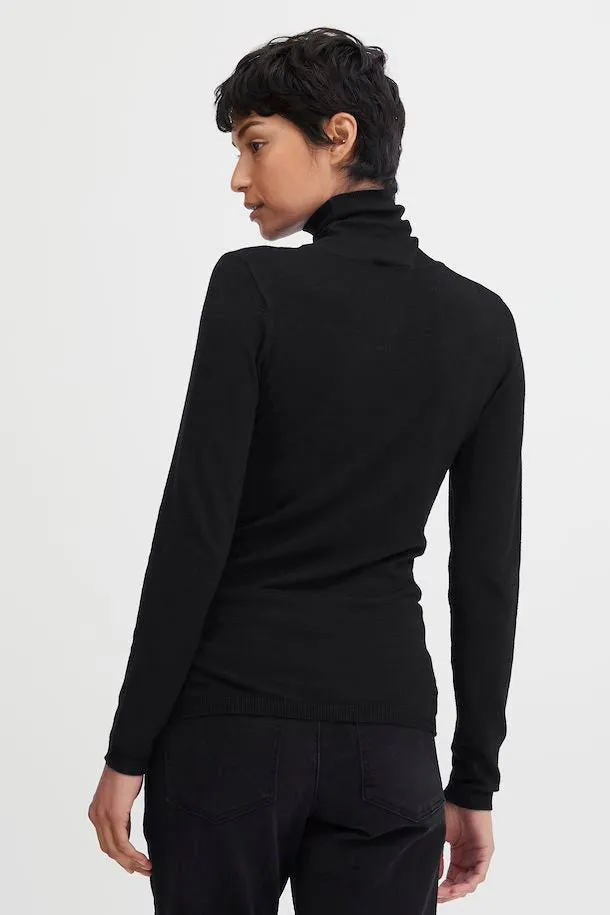 The Mafa Roll Neck Pullover - Black