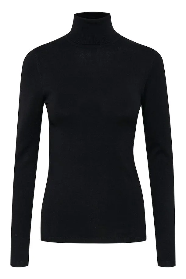 The Mafa Roll Neck Pullover - Black