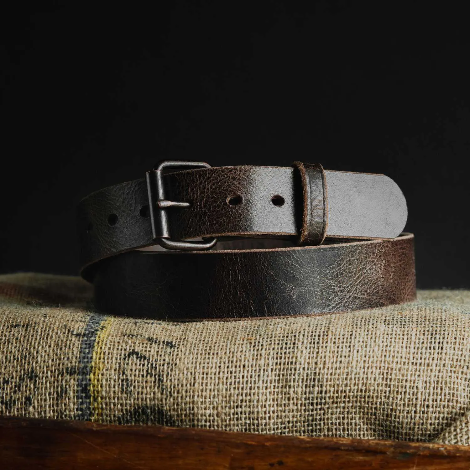 The Rustic Glazed Leather Jean Belt - 1.5"