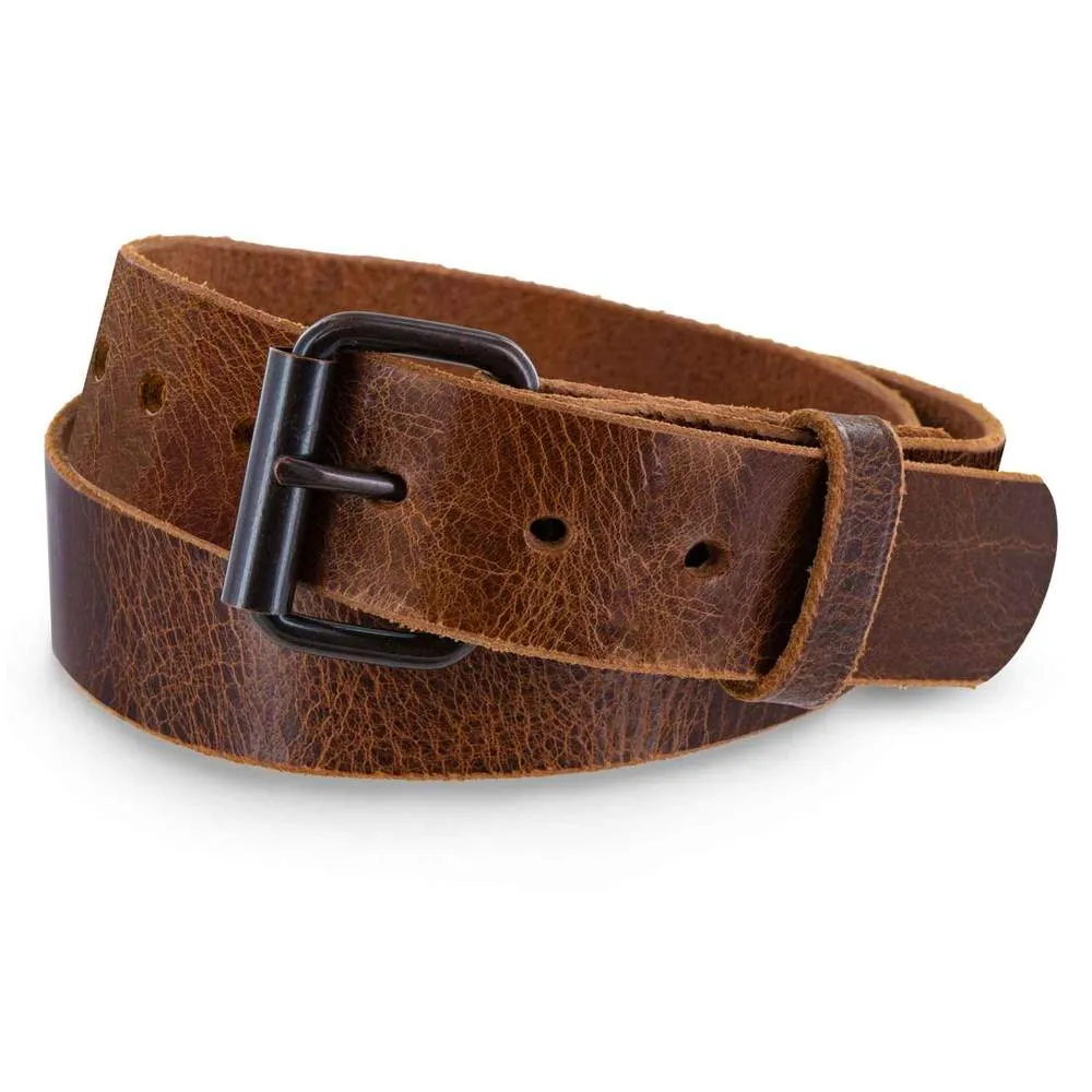 The Rustic Glazed Leather Jean Belt - 1.5"