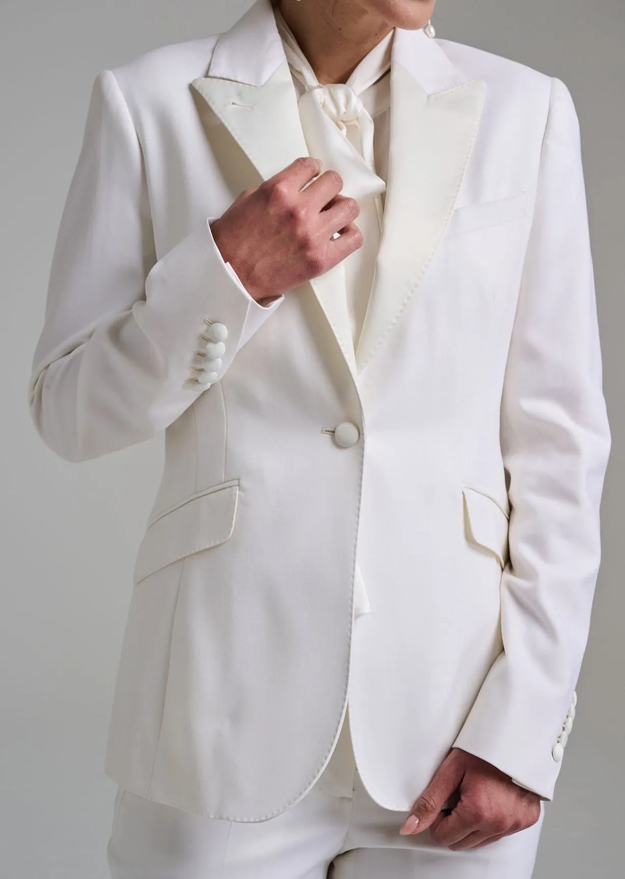 Tuxedo Jacket - Ivory