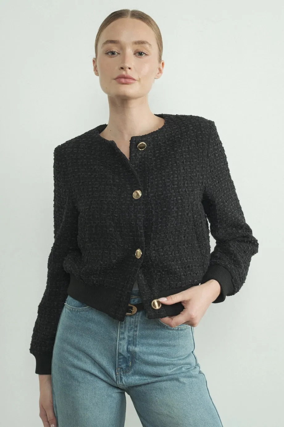 Tweed Bomber Jacket