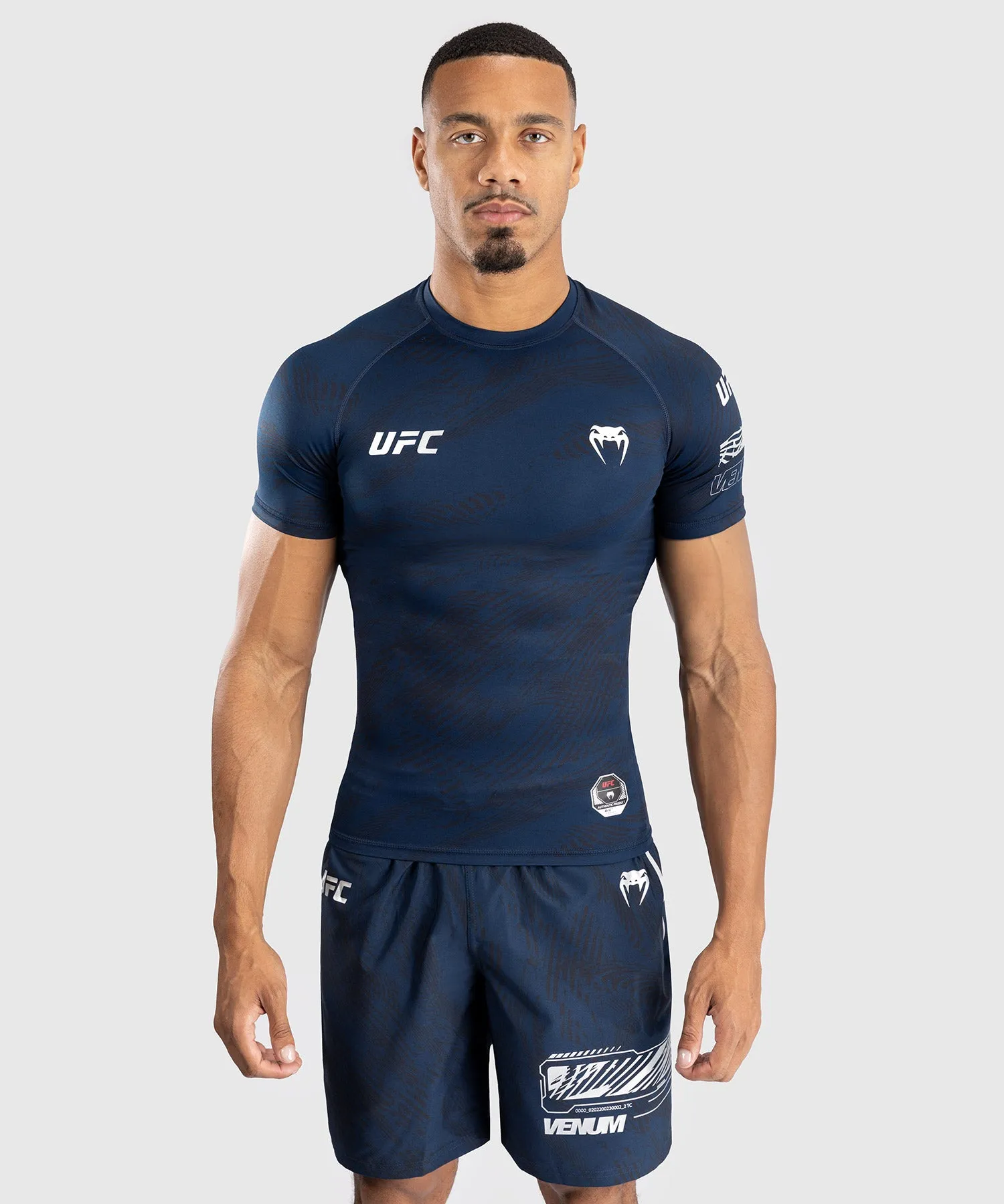 UFC Fusion by Venum Fight Week Men’s Performance Short Sleeve Rashguard - Oceanic Blue