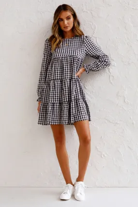 Urika Cotton Blend Plaid Babydoll Dress - FINAL SALE