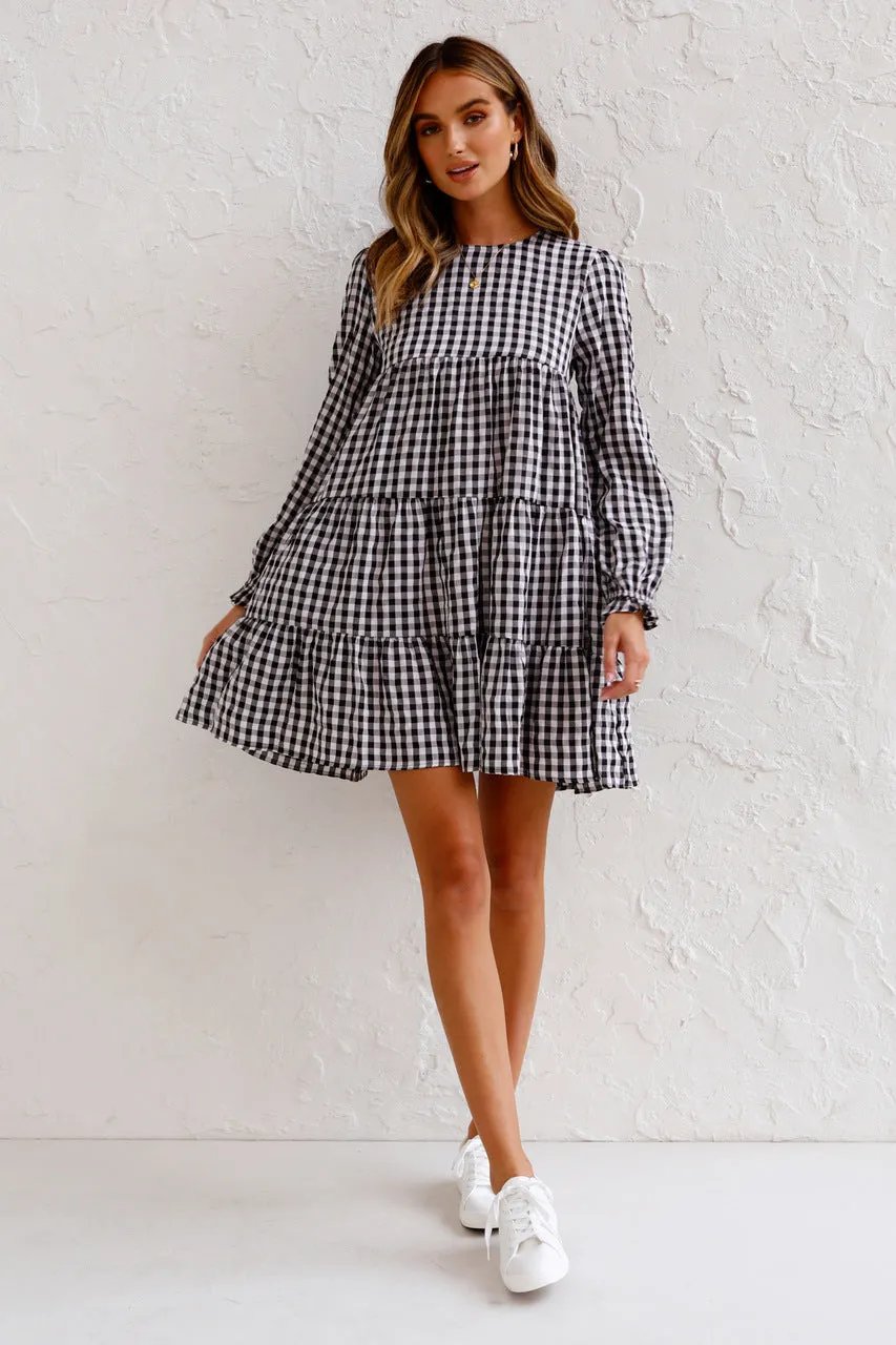 Urika Cotton Blend Plaid Babydoll Dress - FINAL SALE