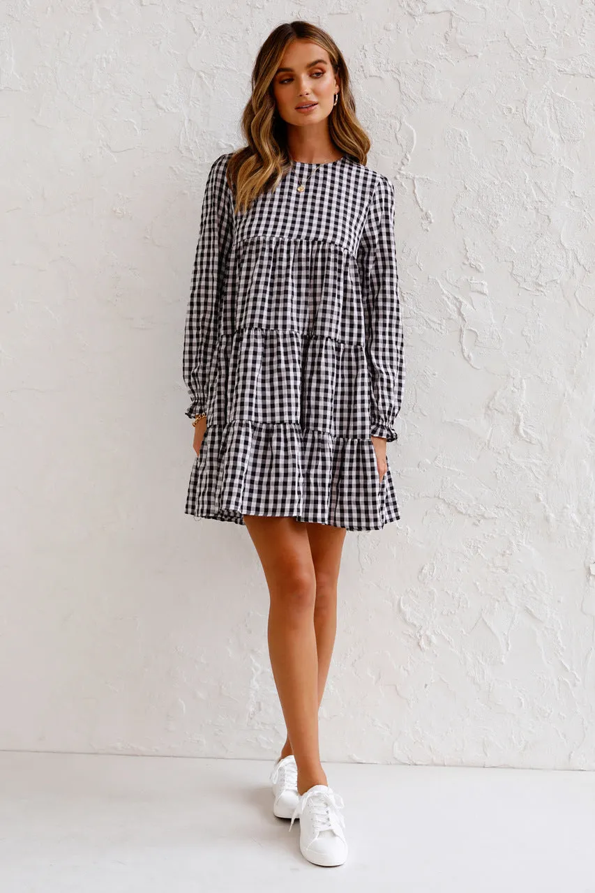 Urika Cotton Blend Plaid Babydoll Dress - FINAL SALE