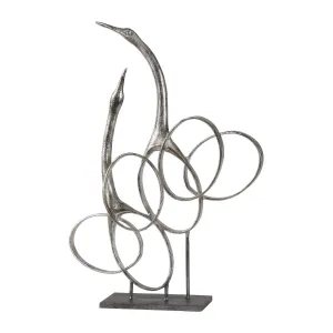 Uttermost Admiration Silver Bird Sculpture