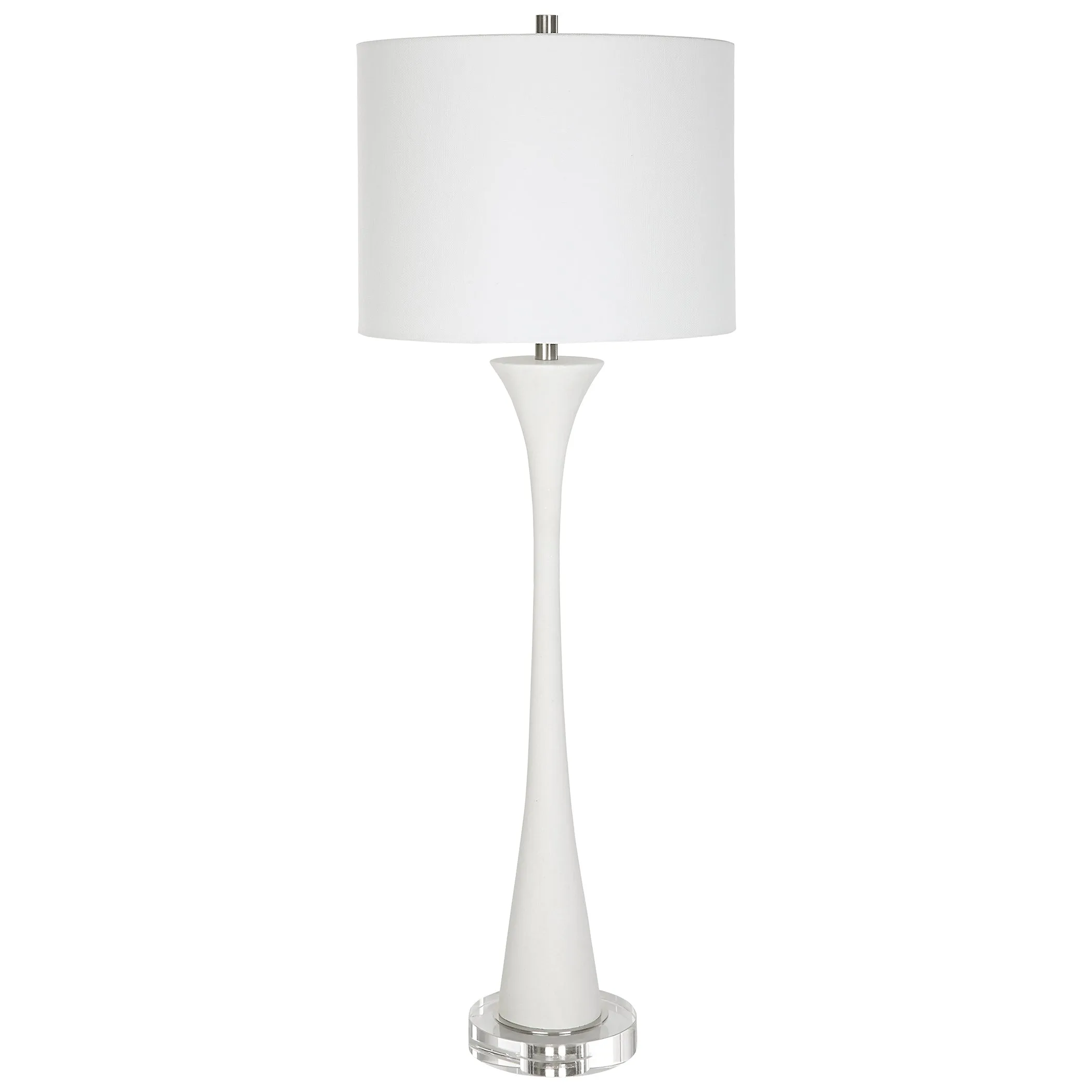 Uttermost Fountain White Marble Buffet Lamp