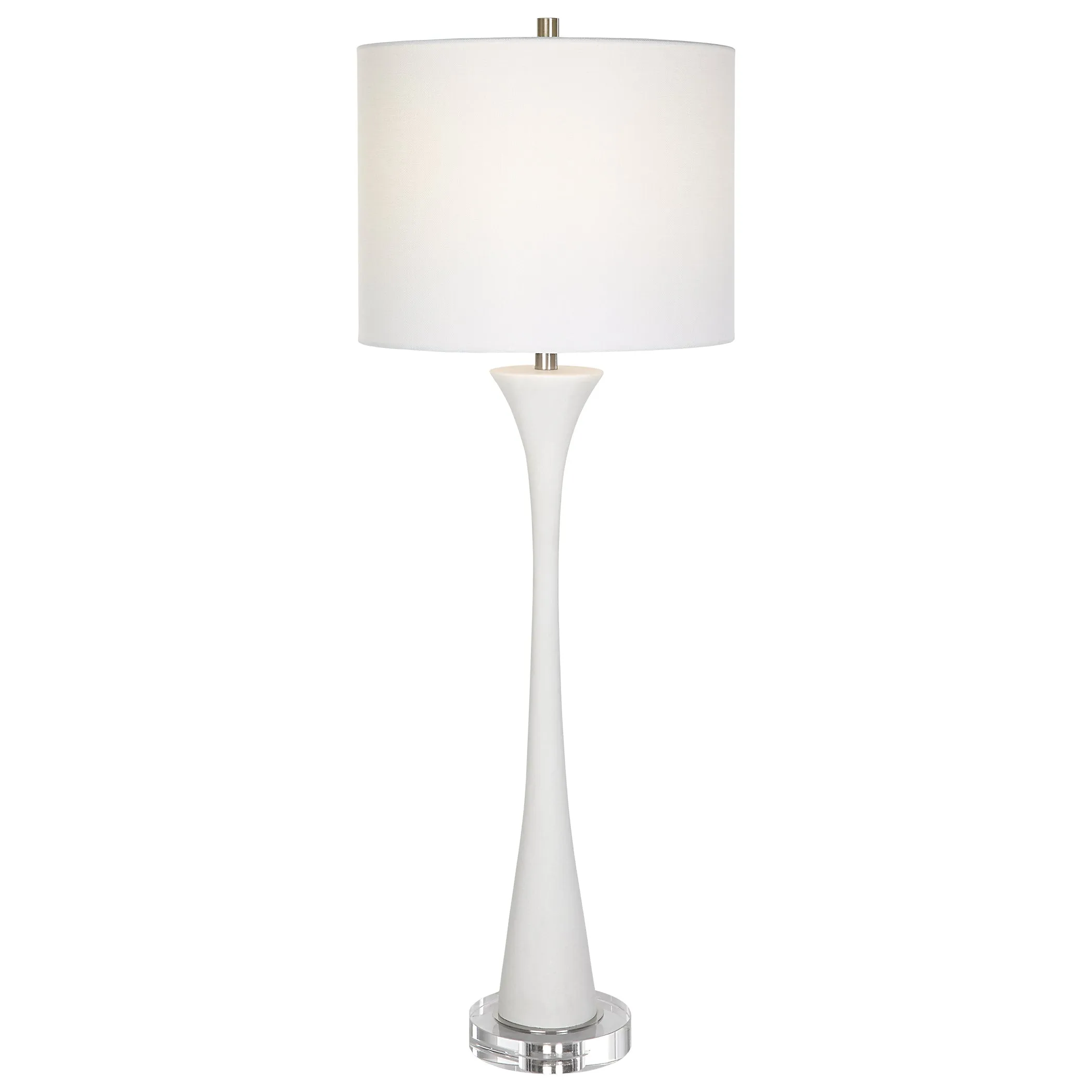 Uttermost Fountain White Marble Buffet Lamp