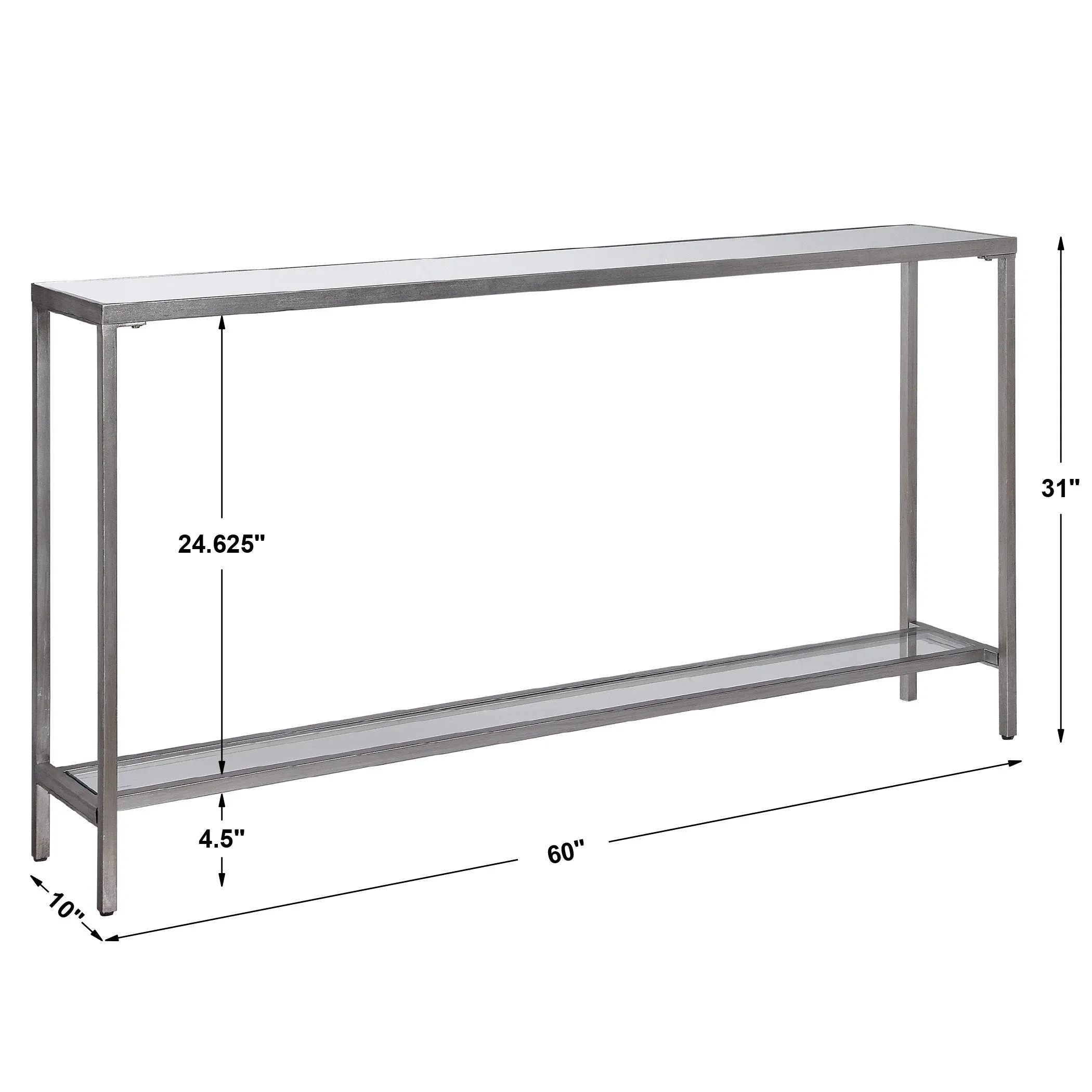 Uttermost Hayley Silver Console Table