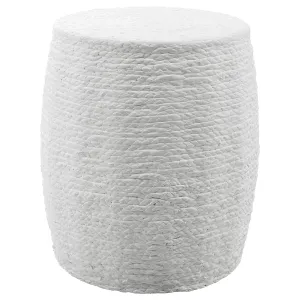 Uttermost Resort White Accent Stool