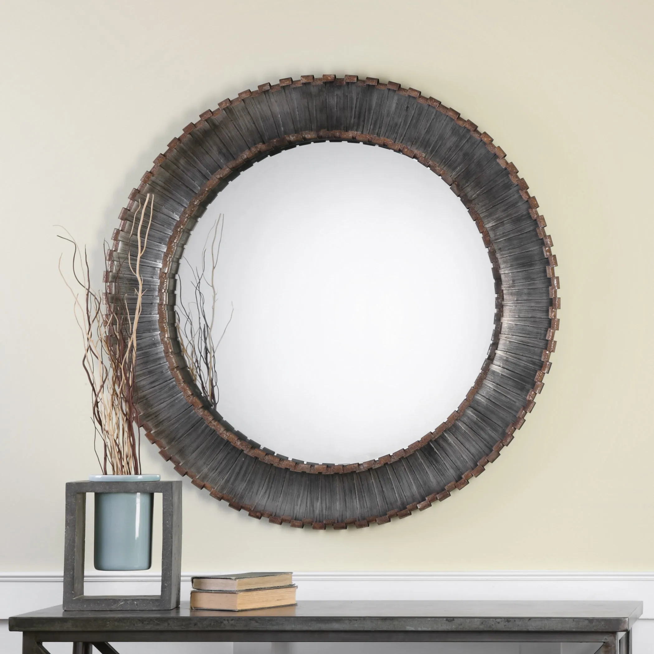 Uttermost Tanaina Silver Round Mirror