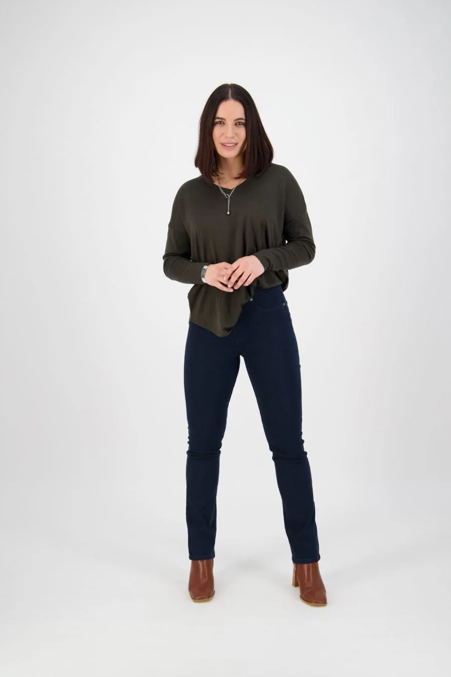 Vassalli Skinny Full Length Basket Weave Jean