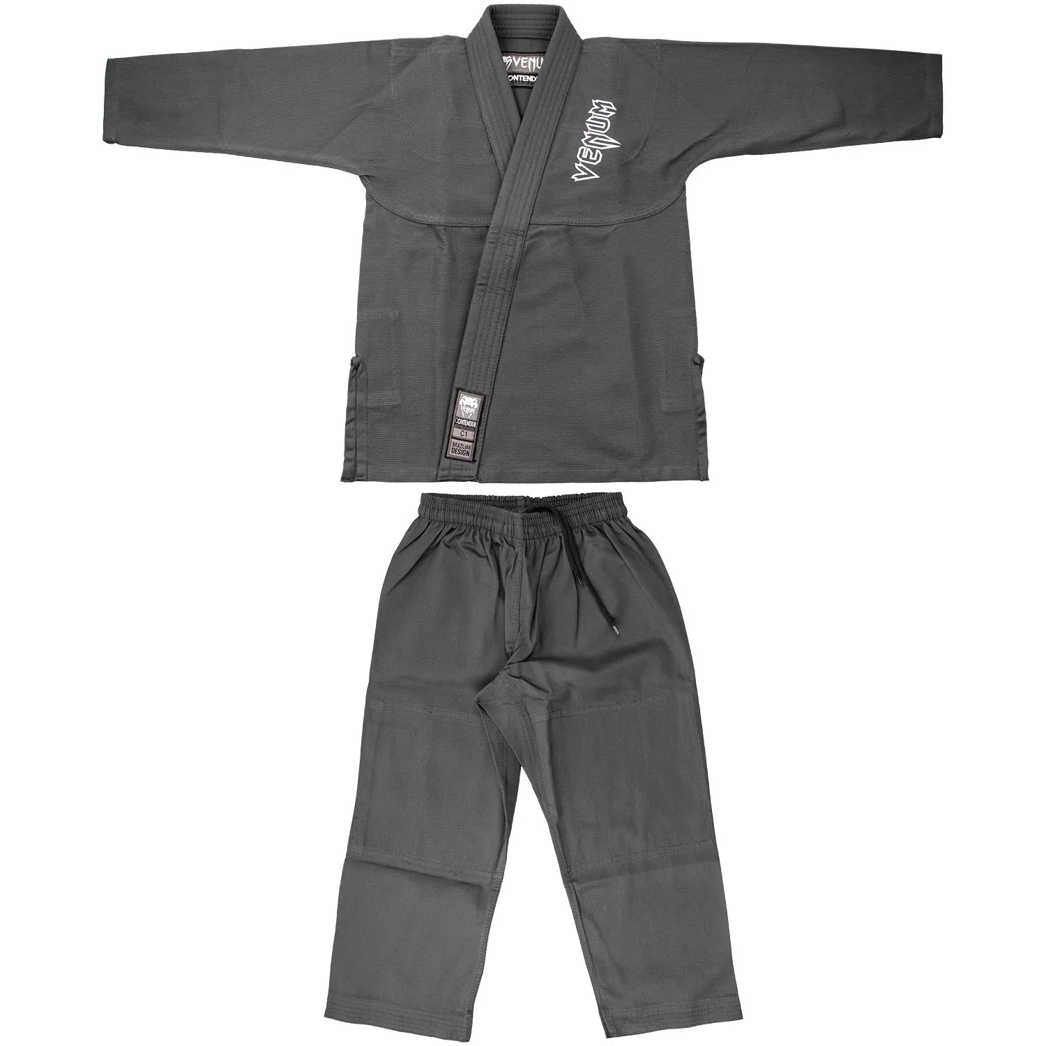 Venum Contender Kids BJJ Gi (Free white belt included) - Grey