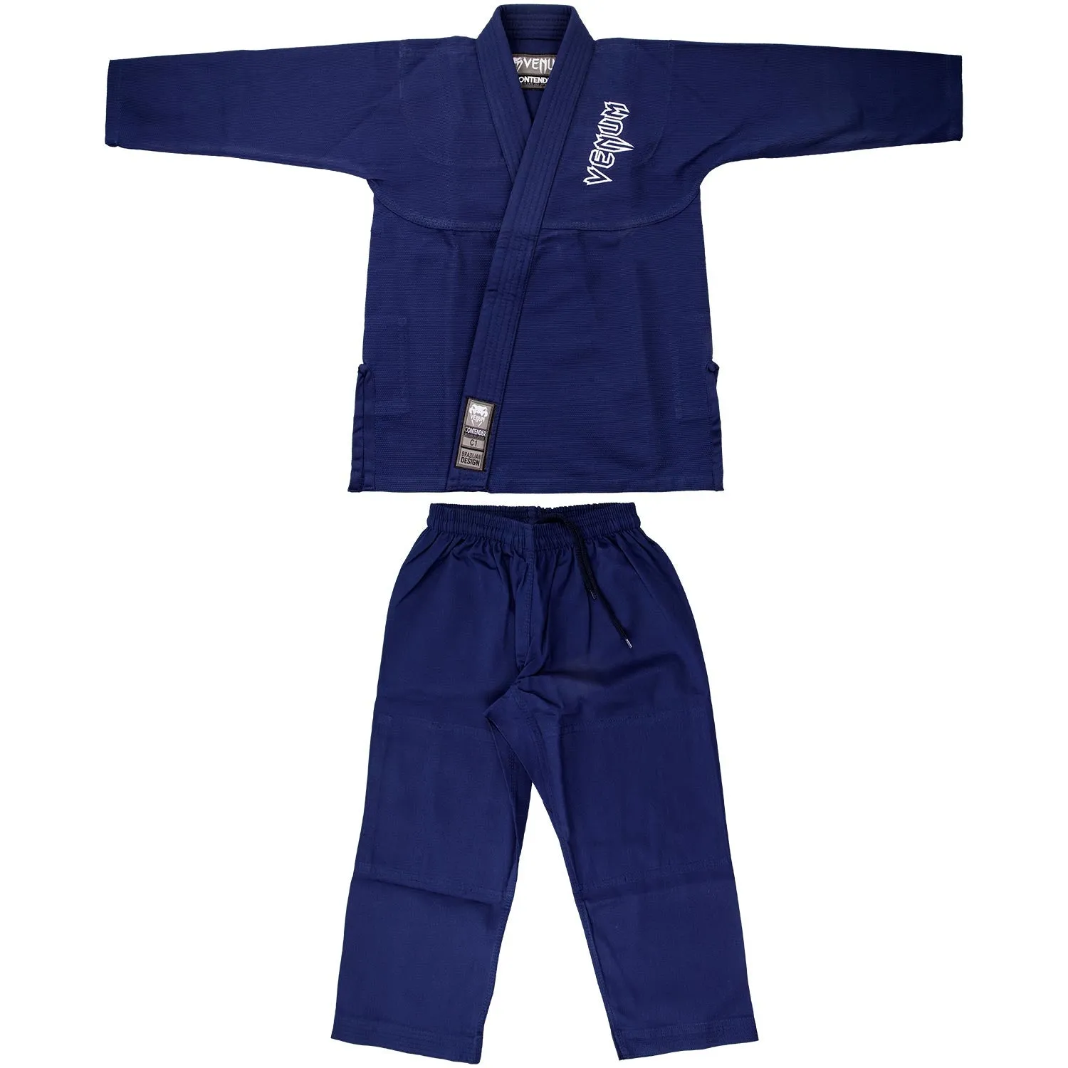 Venum Contender Kids BJJ Gi (Free white belt included) - Navy blue