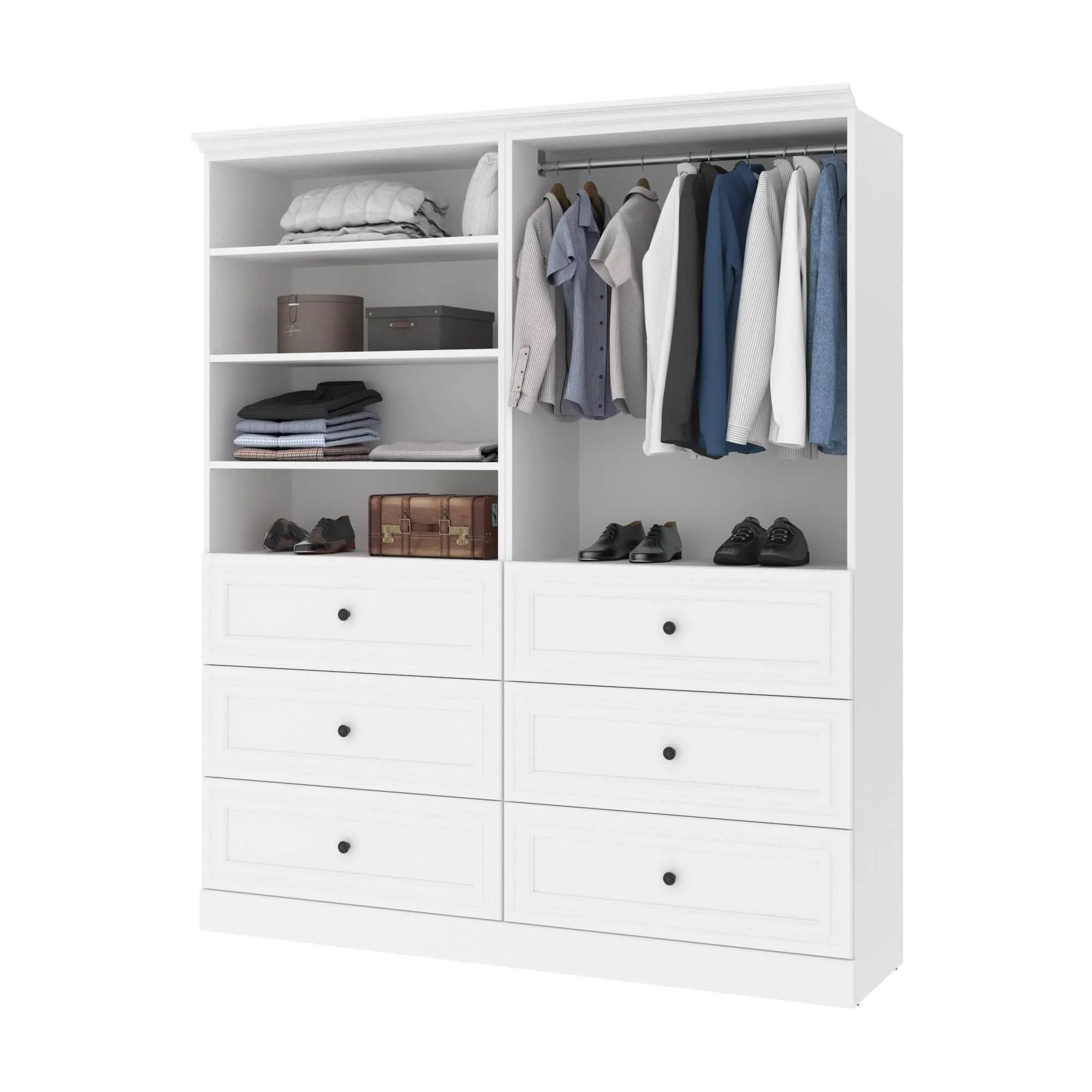 Versatile 72“ Closet Organizer - White