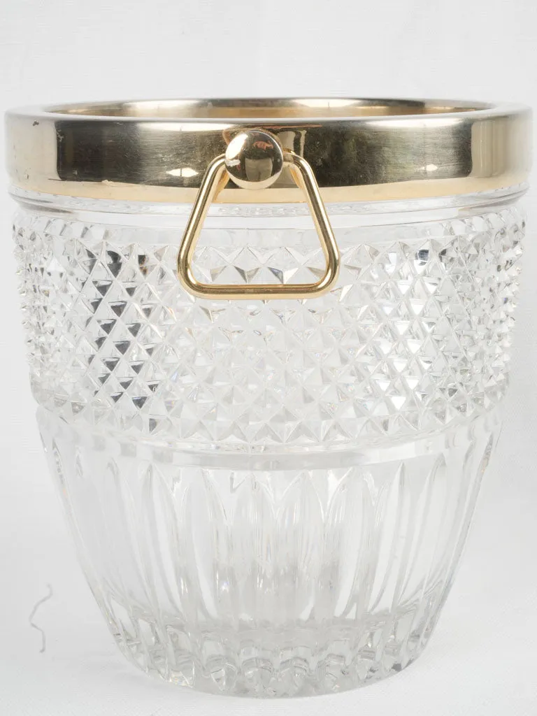 Vintage French Ice Bucket - Crystal 8¼"