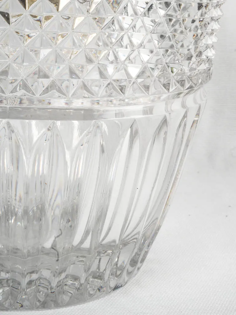 Vintage French Ice Bucket - Crystal 8¼"