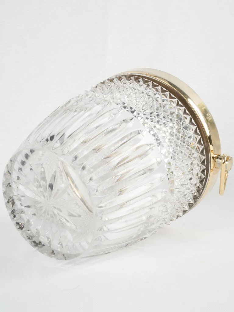 Vintage French Ice Bucket - Crystal 8¼"