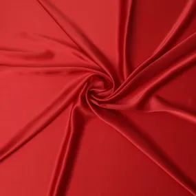 Vivid Red Pure Silk Satin Fabric, 110 cm Width-20055