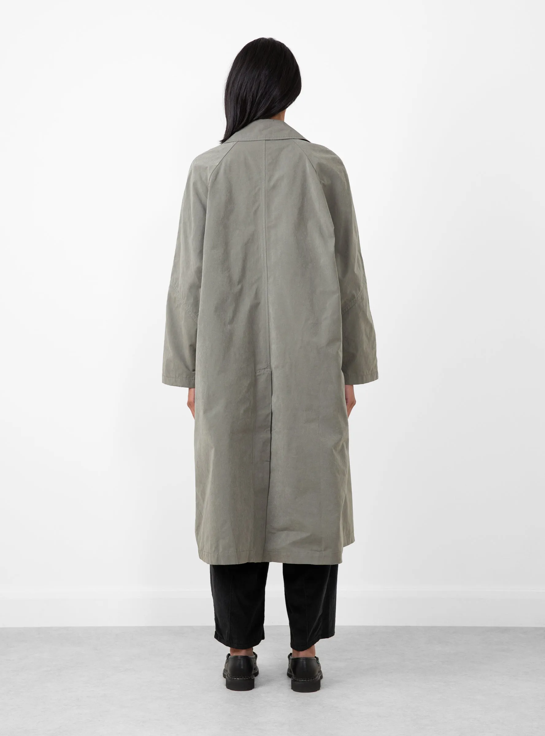 Wax Cotton Trench Taupe Grey