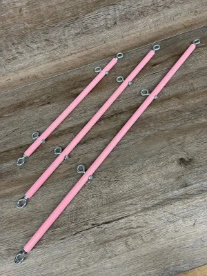 Wholesale Pretty in Pink Wrist, Ankle or Thigh Fixed Length Spreader Bar with Additional Attachment Point Eye Loops