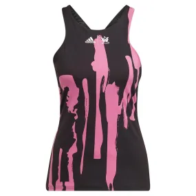 Women's New York Y-Back Tennis Tank Black and Semi Pulse Lilac